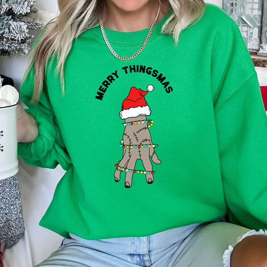 Merry Thingsmas, Wednesday, Christmas Sweatshirt