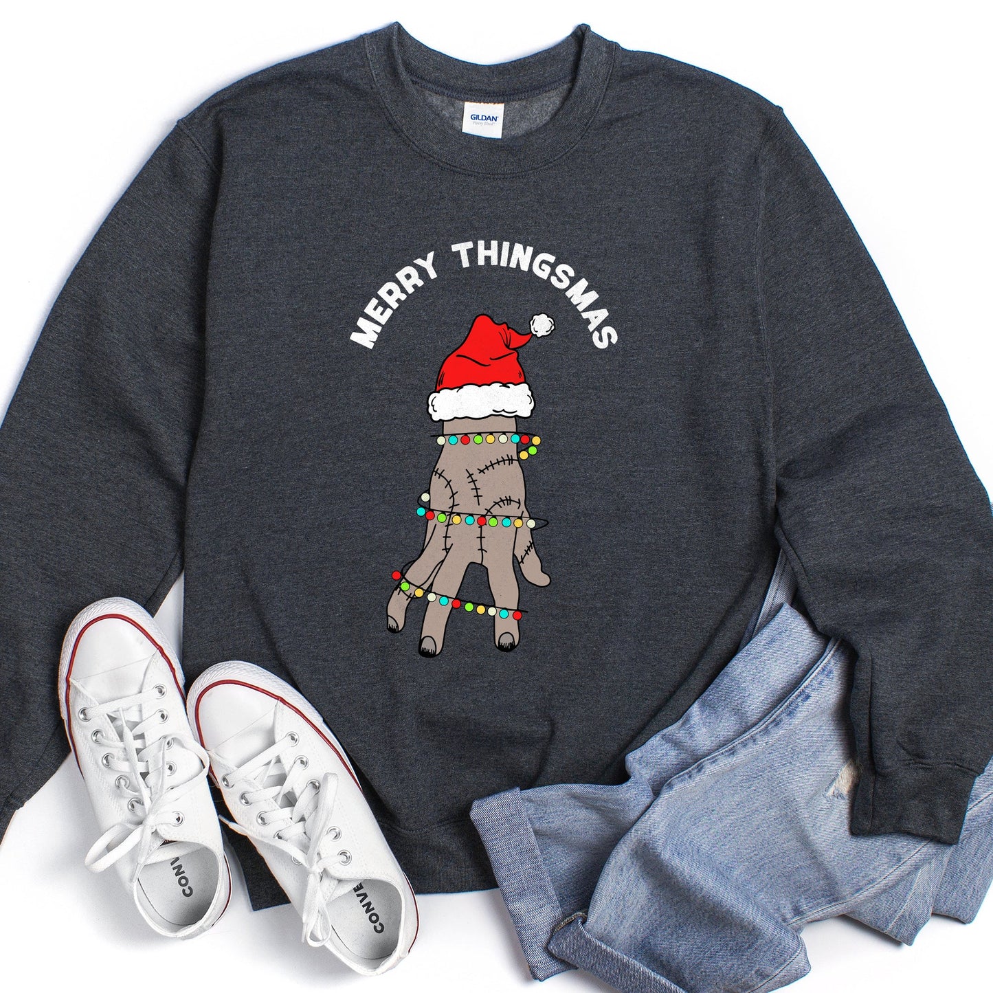 Merry Thingsmas, Wednesday Christmas Sweatshirt