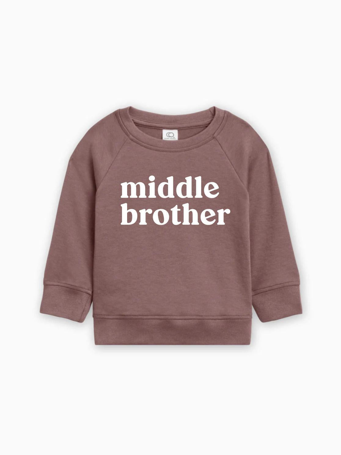 Middle Brother Organic Cotton Pullover (Serif)
