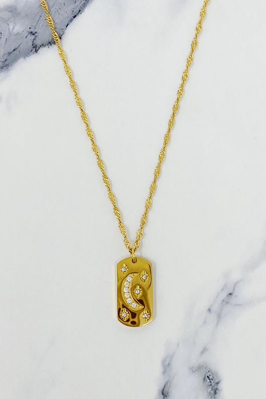 Mystical Moon And Stars Necklace - Aaria Tees