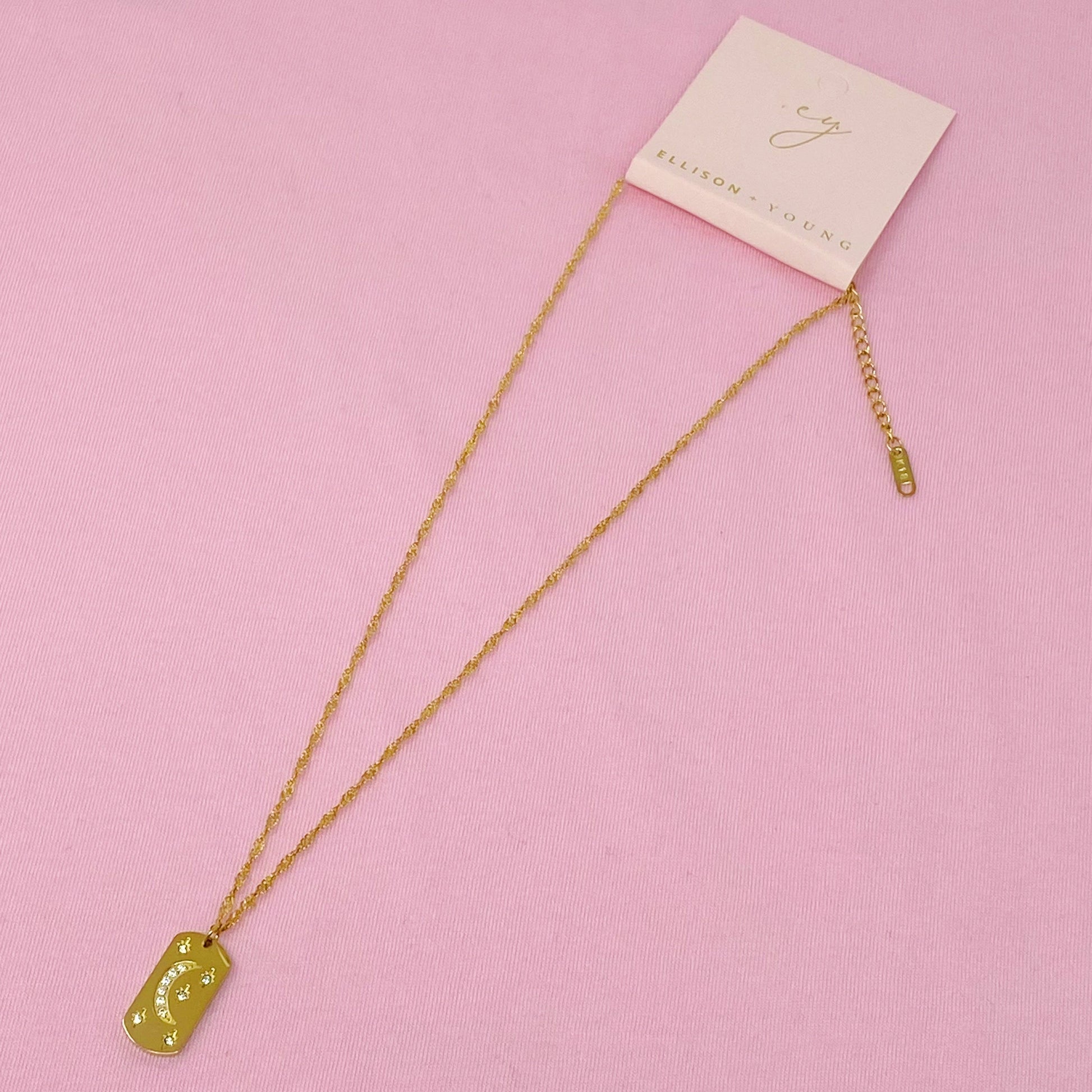 Mystical Moon And Stars Necklace - Aaria Tees