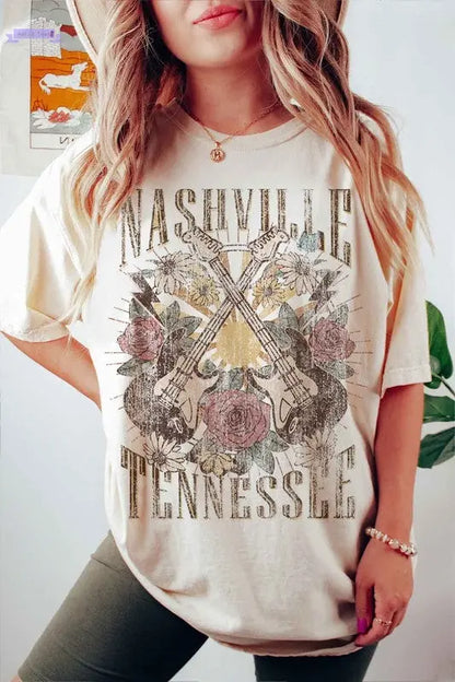 NASHVILLE TENNESSEE T-SHIRT PLUS SIZE - Aaria Tees