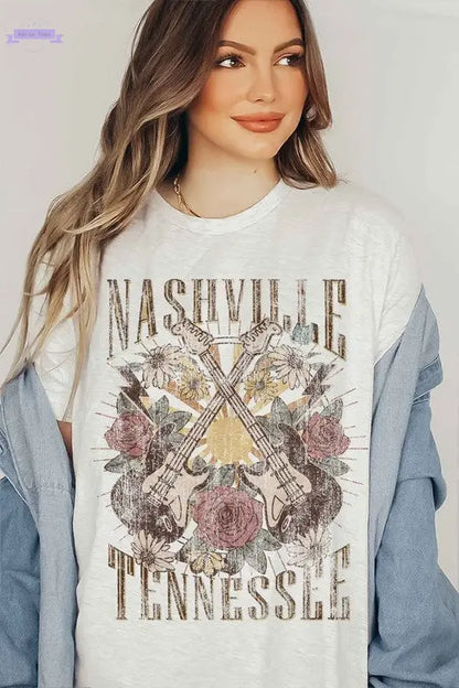 NASHVILLE TENNESSEE T-SHIRT PLUS SIZE - Aaria Tees