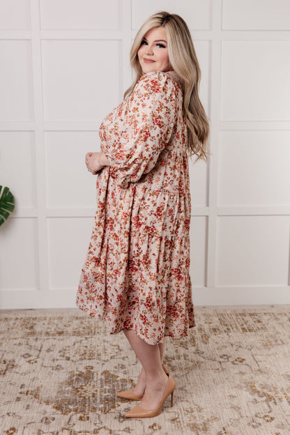 Next to You Balloon Sleeve Floral Dress (Online Exclusive)