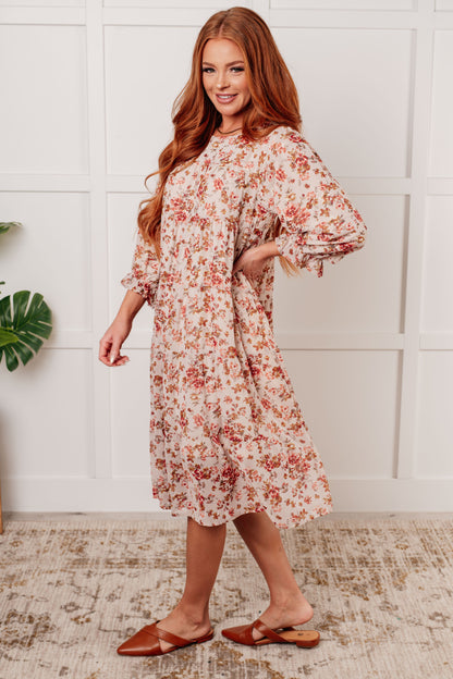 Next to You Balloon Sleeve Floral Dress (Online Exclusive)