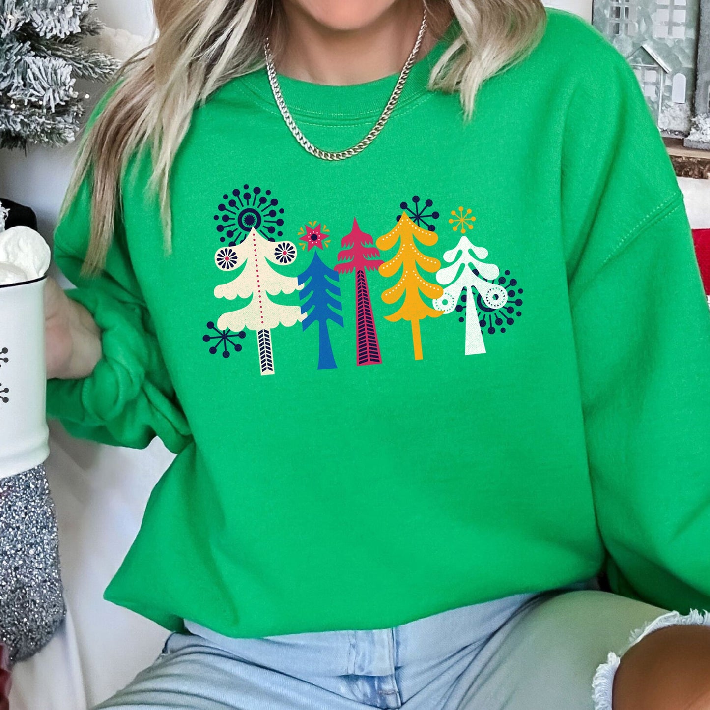 Noel Folk Art, Christmas Sweatshirt