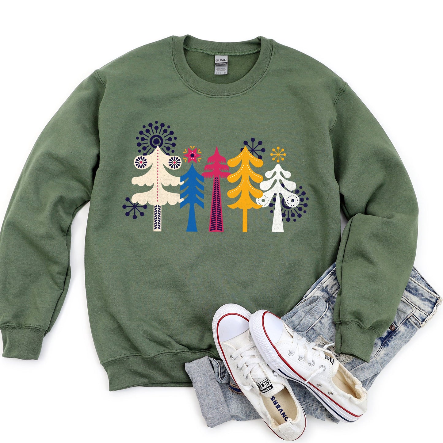 Noel Folk Art, Christmas Sweatshirt