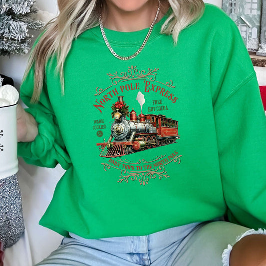 North Pole Express, Vintage Christmas Sweatshirt