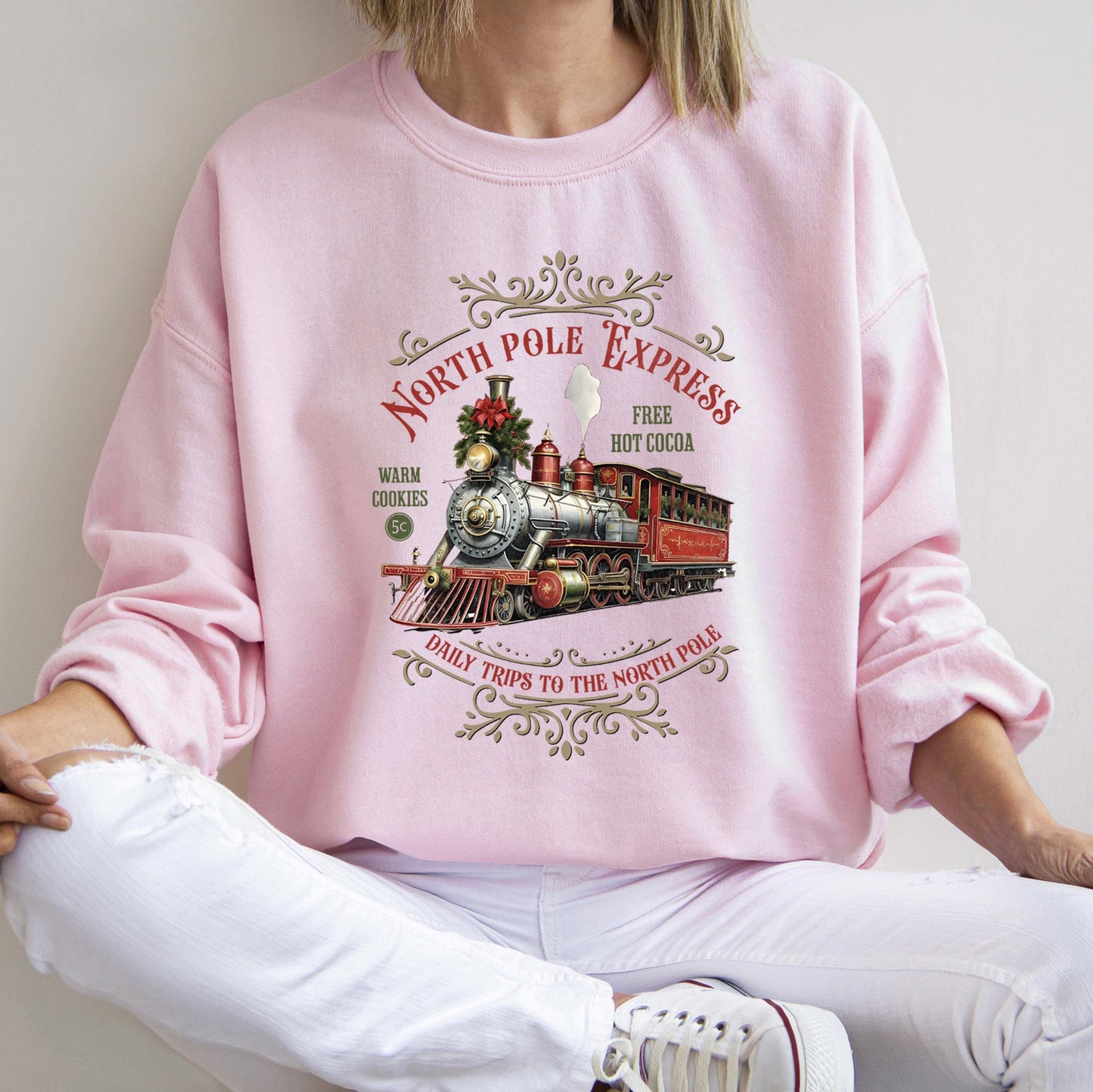 North Pole Express, Vintage Christmas Sweatshirt