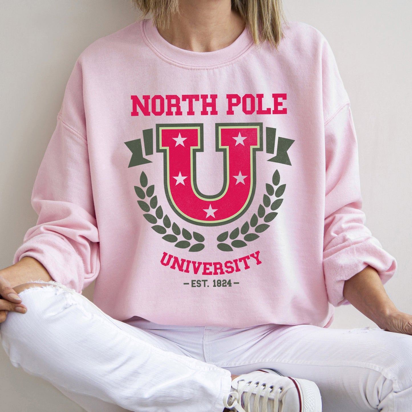 North Pole University, Retro Christmas Sweatshirt