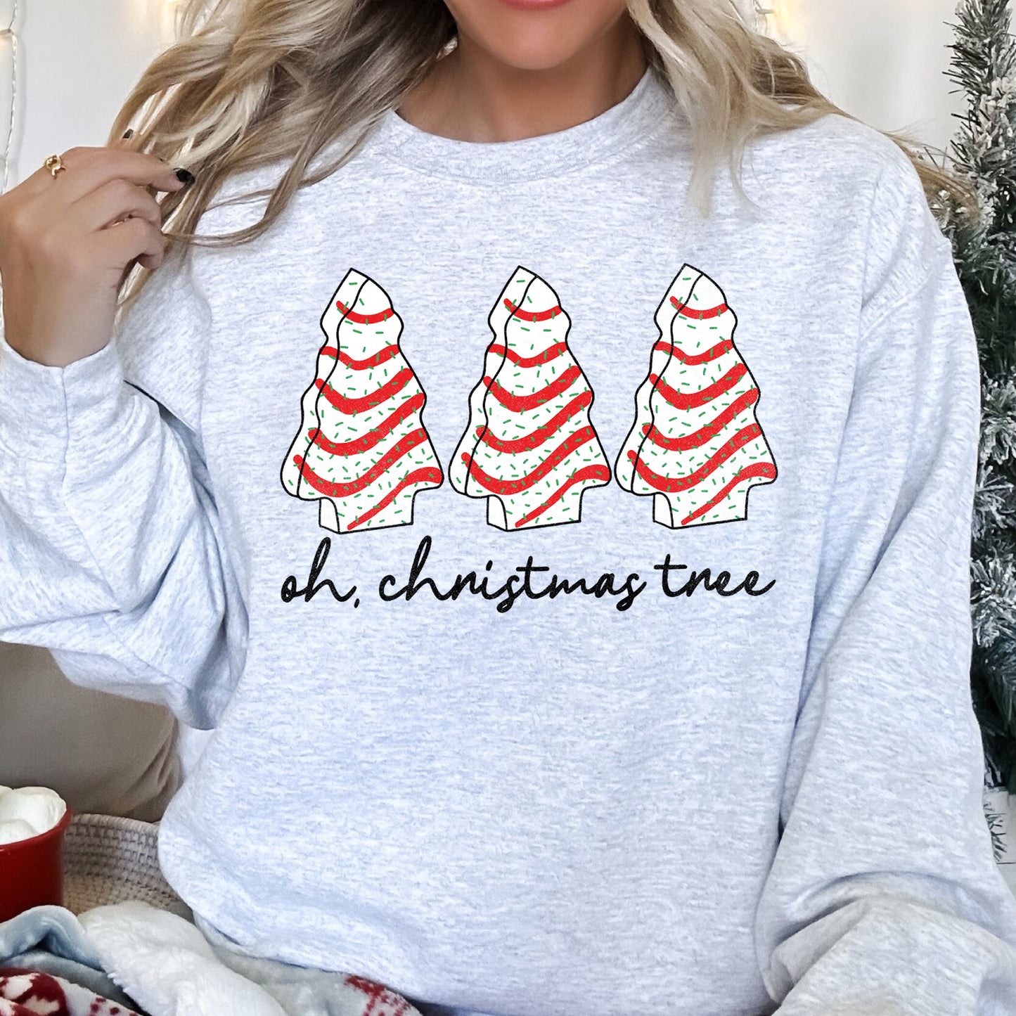 Oh Christmas Tree, Snack, Little Debbie Christmas Sweatshirt
