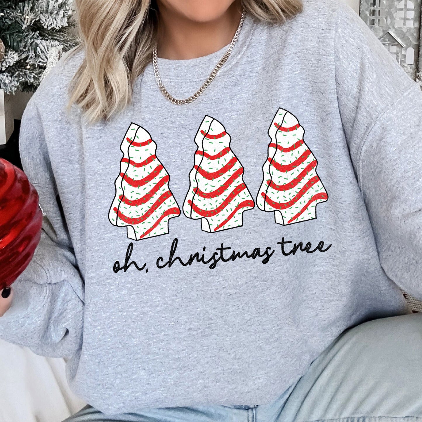 Oh Christmas Tree, Snack, Little Debbie Christmas Sweatshirt