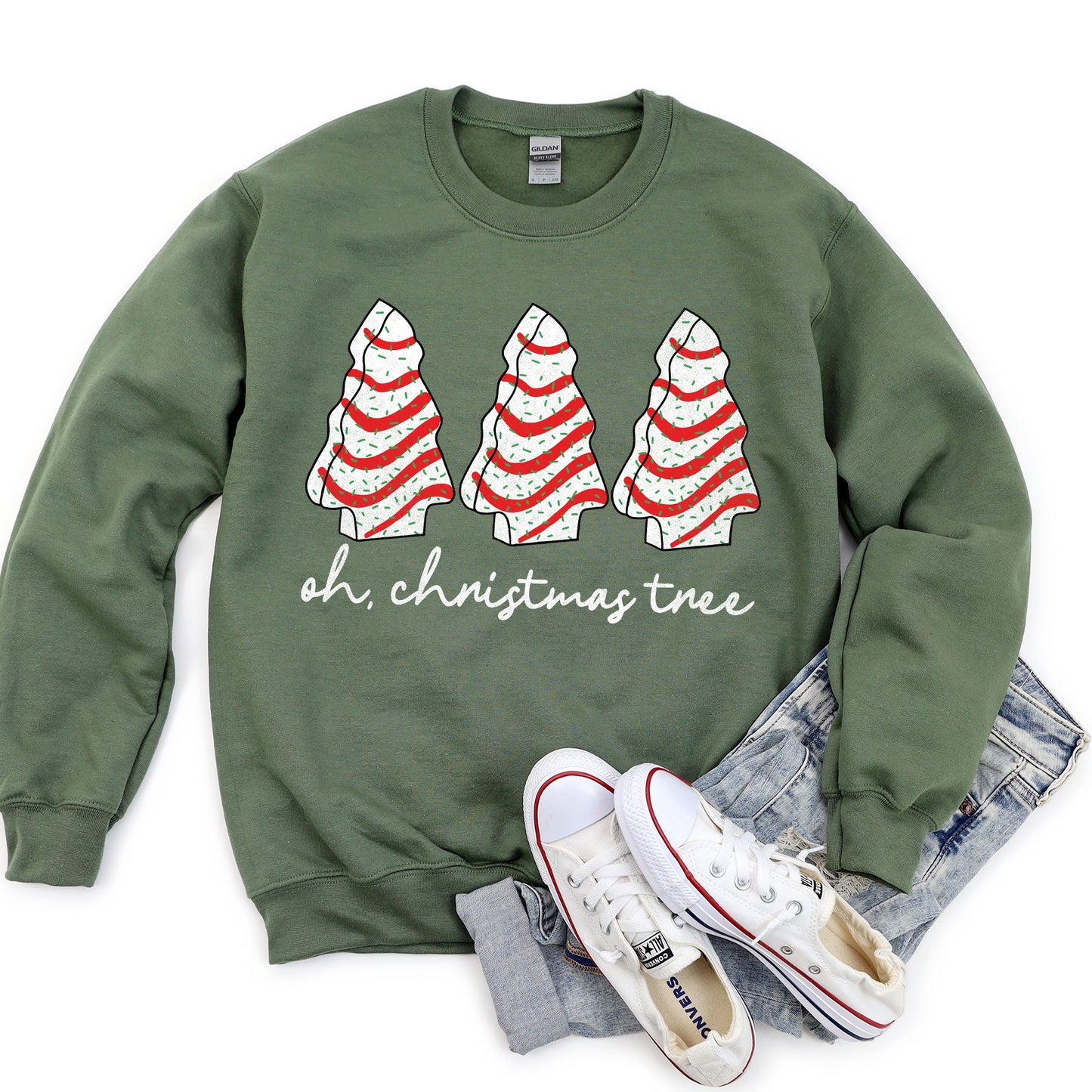 Oh Christmas Tree, Snack Little Debbie Christmas Sweatshirt