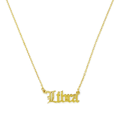 Old English Zodiac Necklace - Aaria Tees