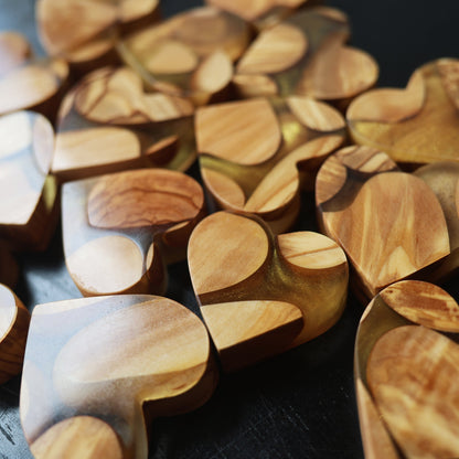 Olive & Gold Hearts