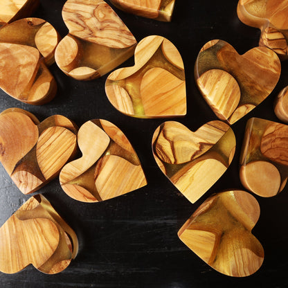 Olive & Gold Hearts