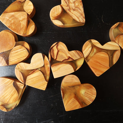 Olive & Gold Hearts