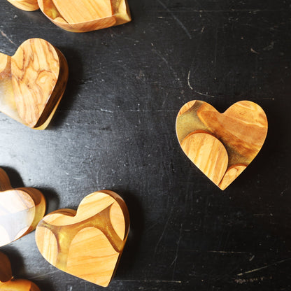 Olive & Gold Hearts