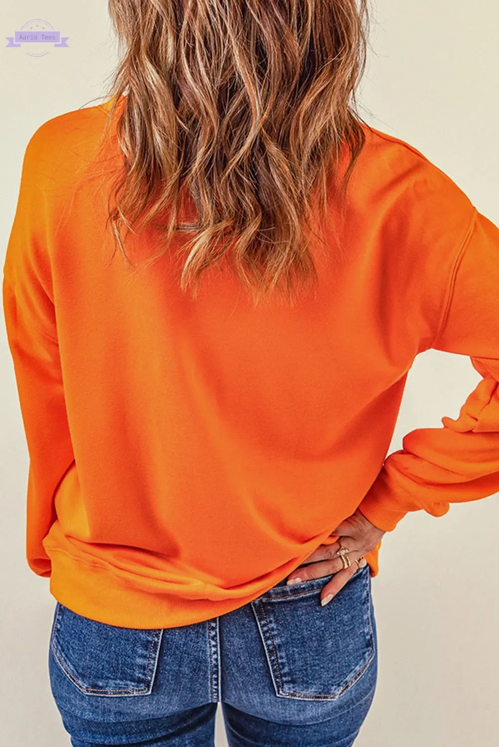 Orange TALK TURKEY TO ME Graphic Thanksgiving Holiday Sweatshirt - Aaria Tees