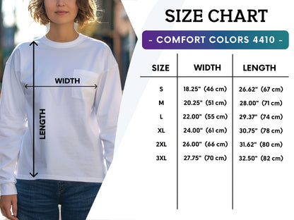 Comfort Colors Mama mom Pocket Long Sleeve Shirt (cursive 1)