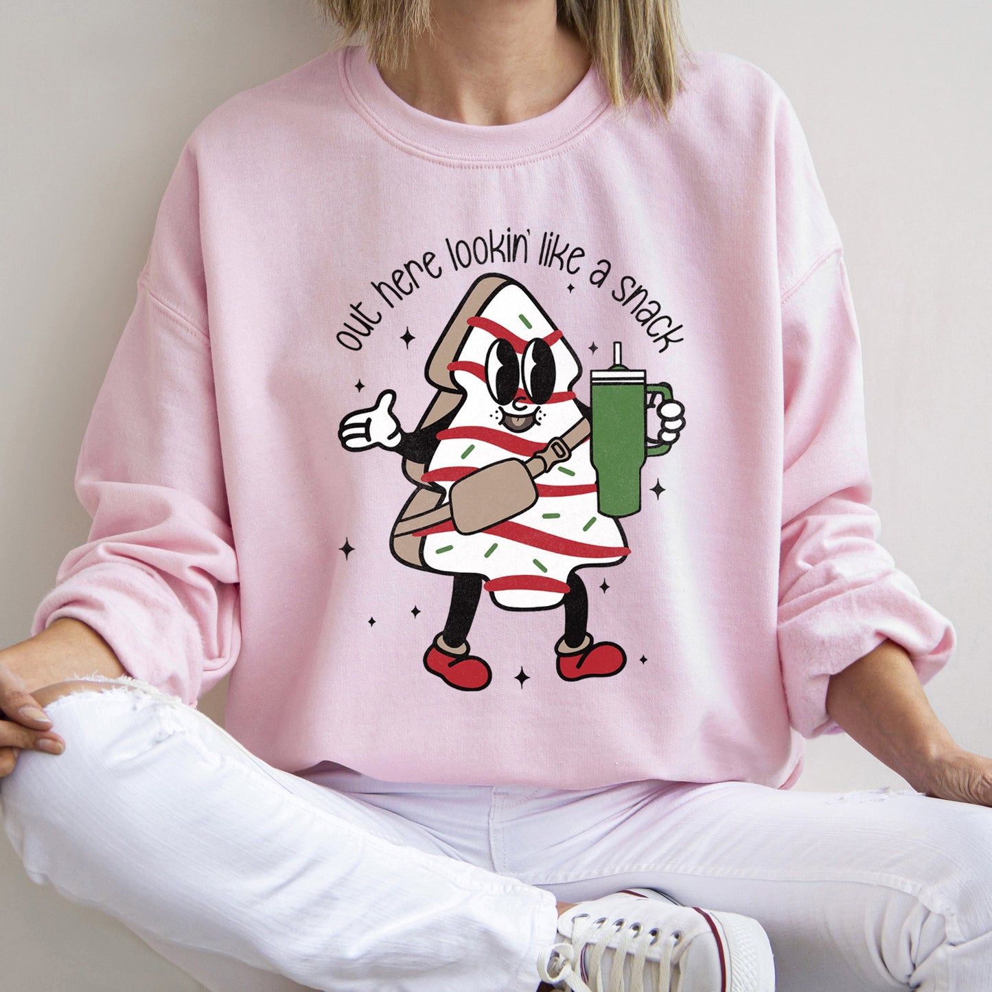 Out Here Looking Like A Snack, Christmas Sweatshirt
