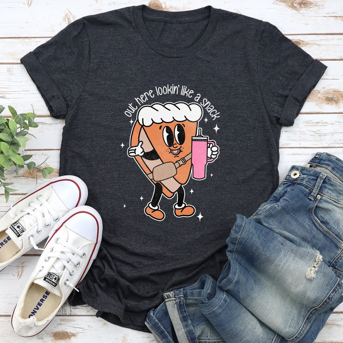 Out Here Looking Like A Snack, Pumpkin Pie, Thanksgiving, Super Soft Tees