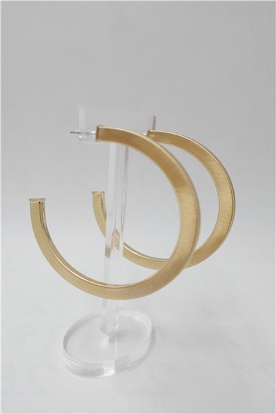 Overall Luxe Round Hoop Earrings - Aaria Tees