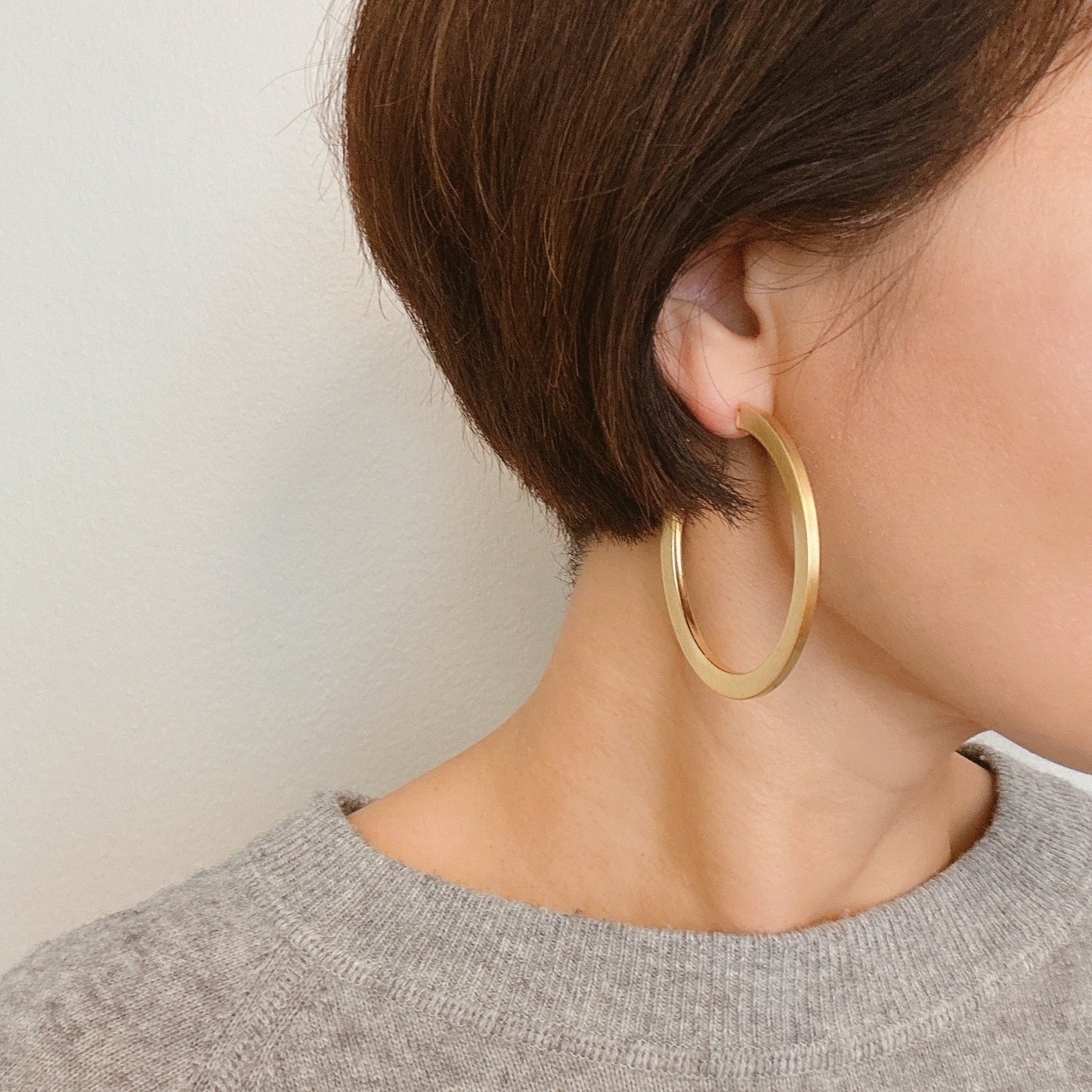 Overall Luxe Round Hoop Earrings - Aaria Tees