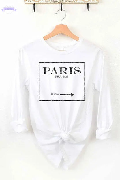 PARIS FRANCE LONG SLEEVE TEE - Aaria Tees