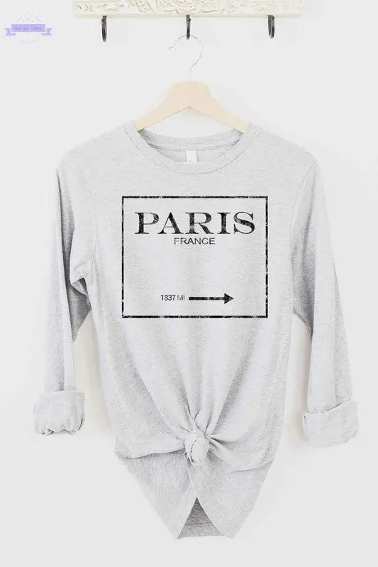 PARIS FRANCE LONG SLEEVE TEE - Aaria Tees