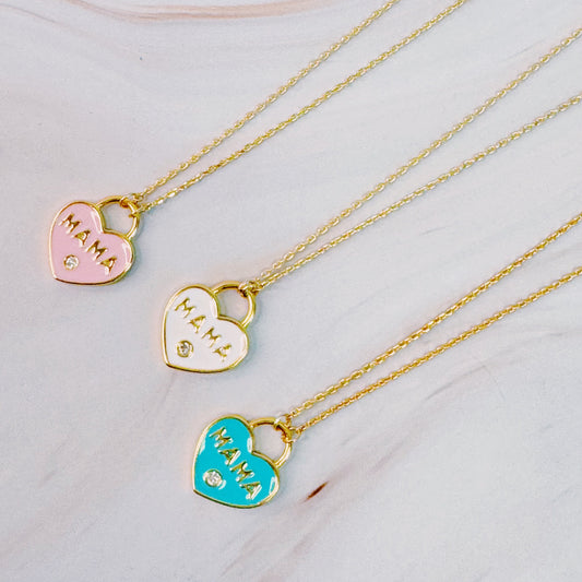 Pastel Locket Mama Necklace - Aaria Tees