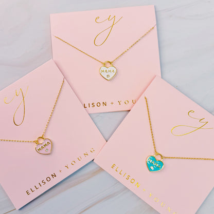 Pastel Locket Mama Necklace - Aaria Tees