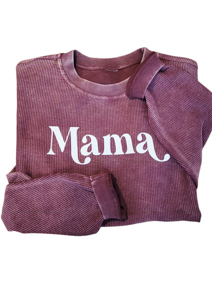 Maroon Mama Corded Crew