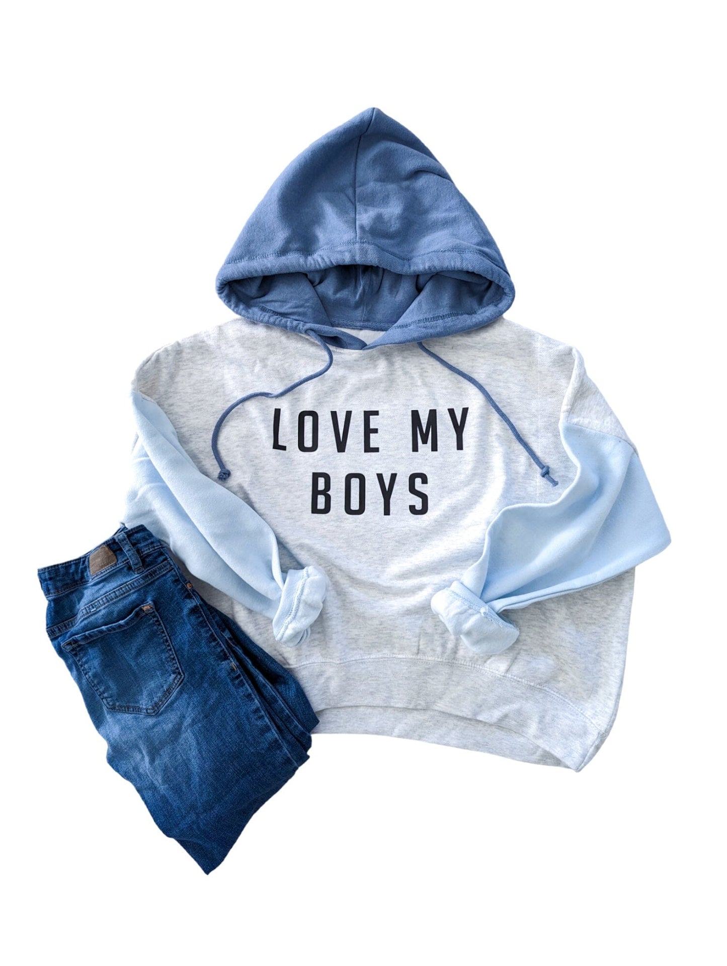 Love My Boys Colorblock Hoodie