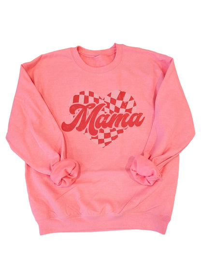 Pink Lemonade Checkered Mama Crew