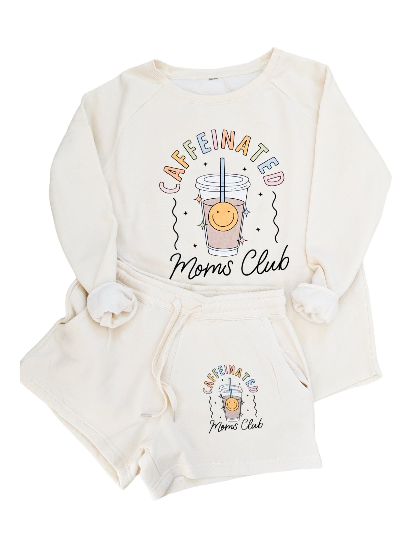 Caffeinated Moms Club Crewneck Set
