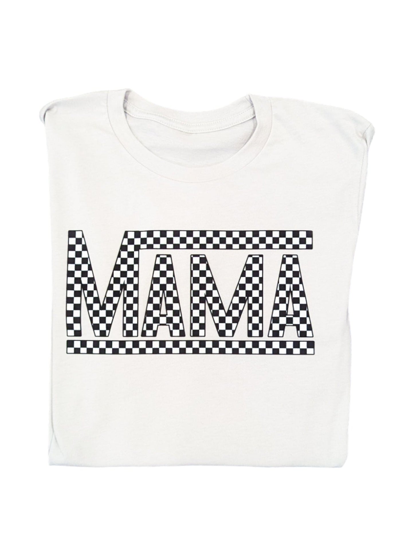 Black and White Checkered Mama Tee