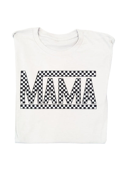 Black and White Checkered Mama Tee
