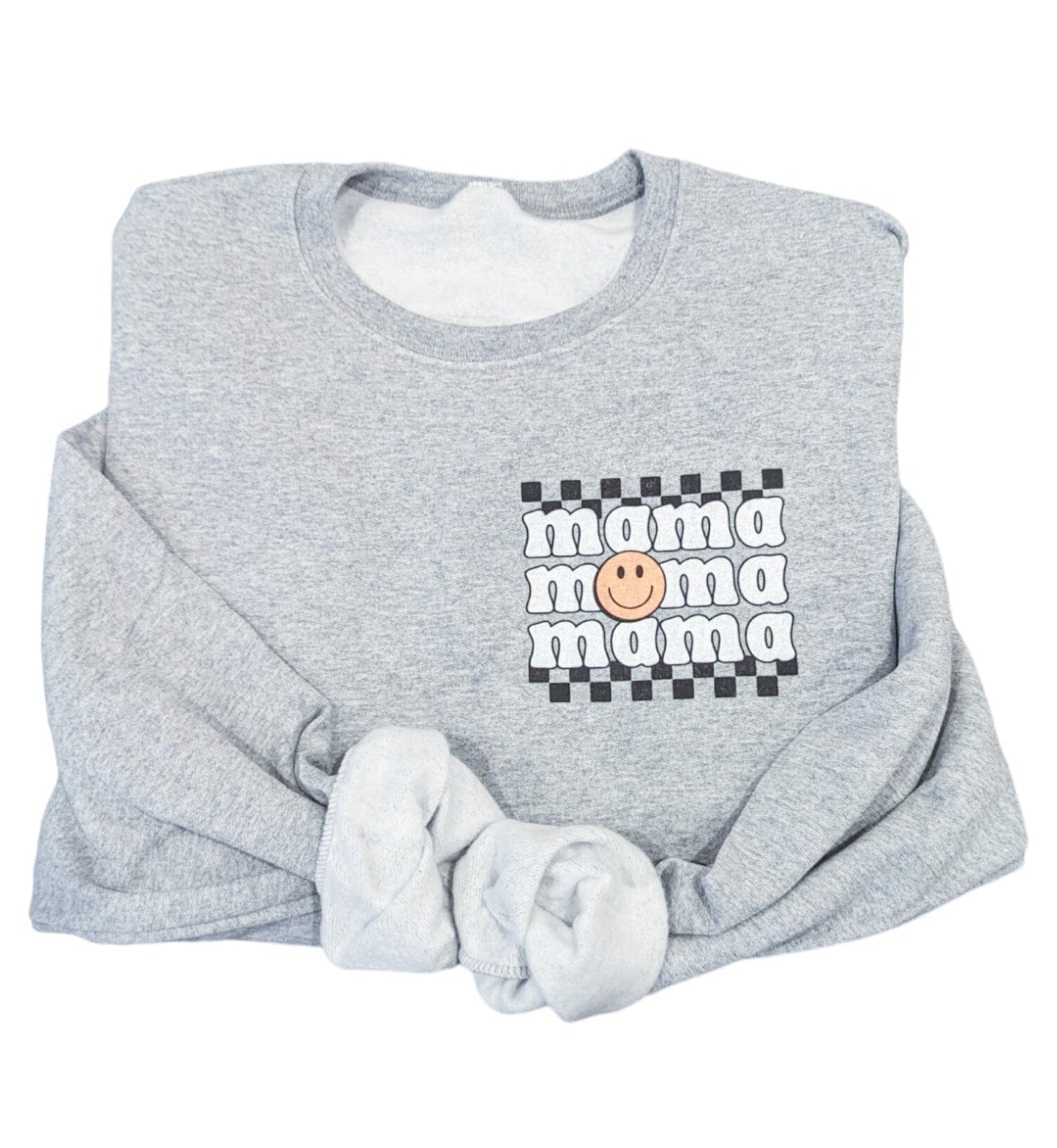 Grey Smiley Mama Pullover