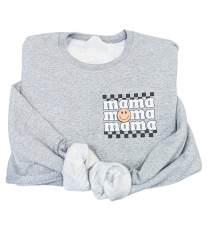 Grey Smiley Mama Pullover