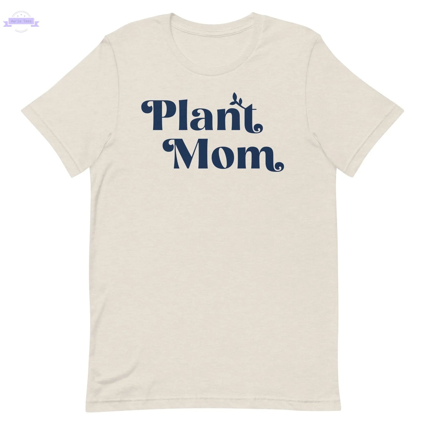 Plant Mom - Women's Cotton t-shirt (navy) Inspired Botanical Design