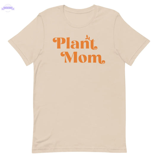 Plant Mom - Women's Cotton t-shirt (orange) Inspired Botanical Design