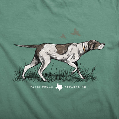 Pointer Hunting Dog Pocket T-Shirt - Pine