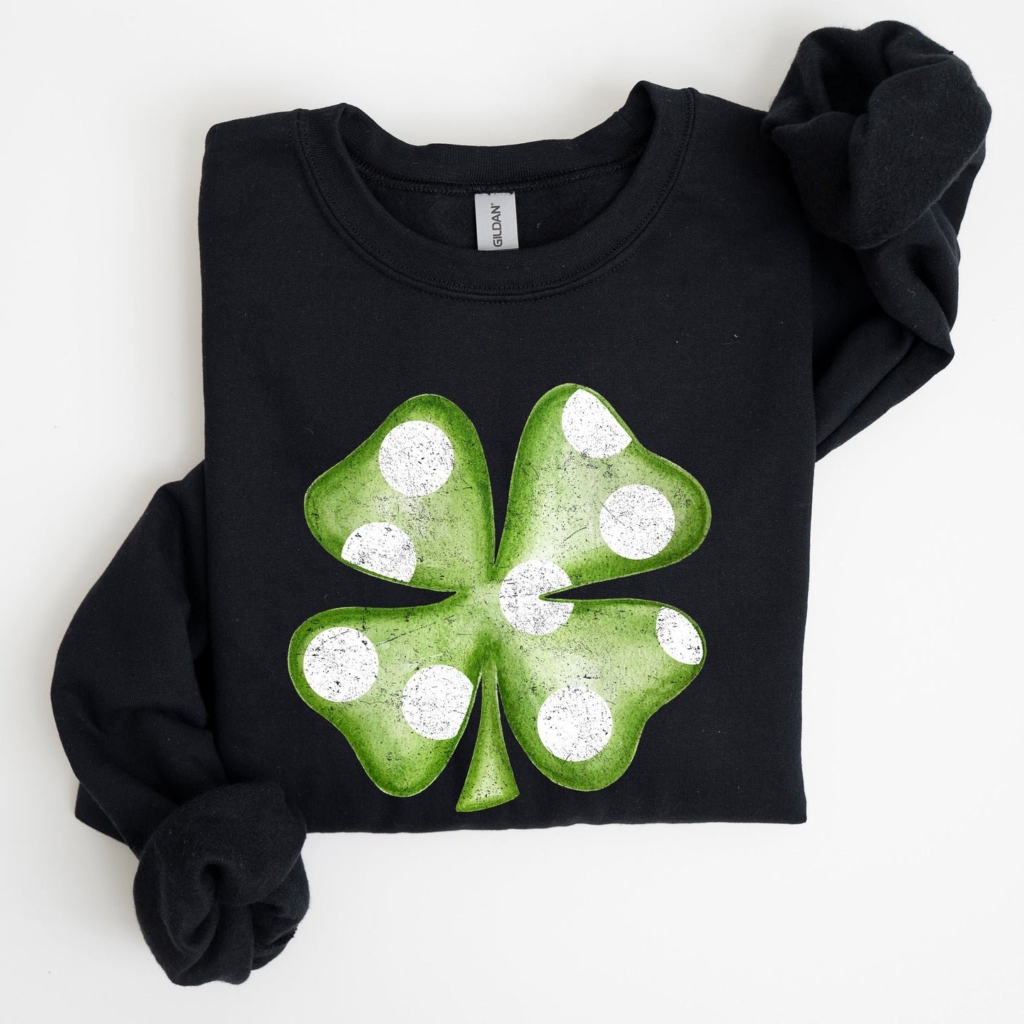 Polka Dot Shamrock, St Patrick's Day Sweatshirt