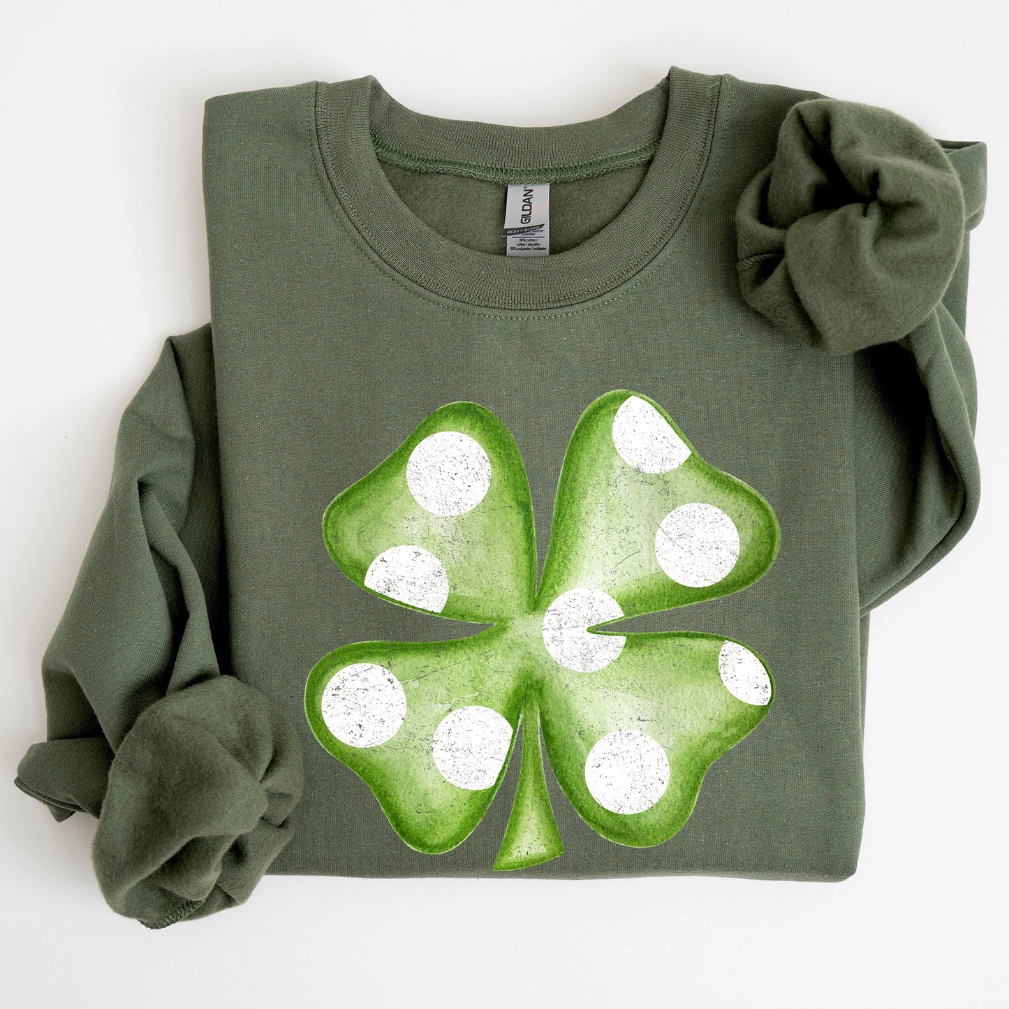 Polka Dot Shamrock, St Patrick's Day Sweatshirt