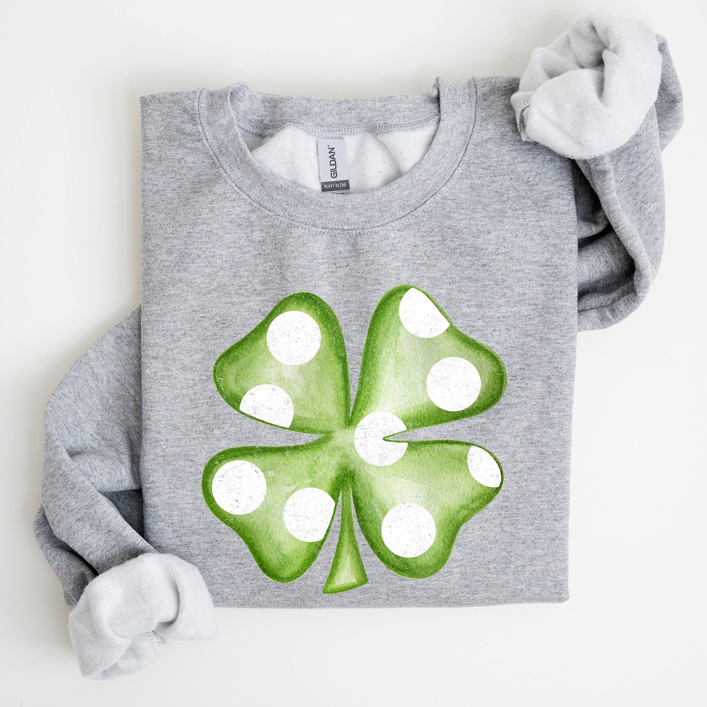 Polka Dot Shamrock, St Patrick's Day Sweatshirt