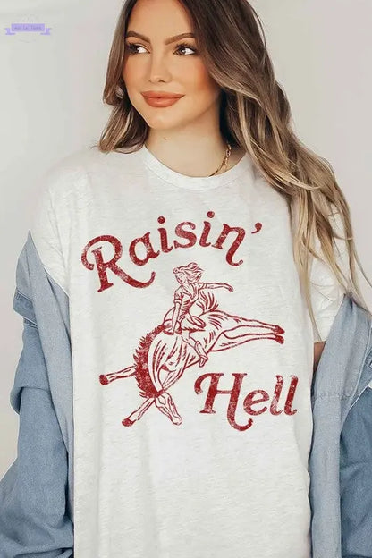 RAISIN HELL GRAPHIC T-SHIRT - Aaria Tees