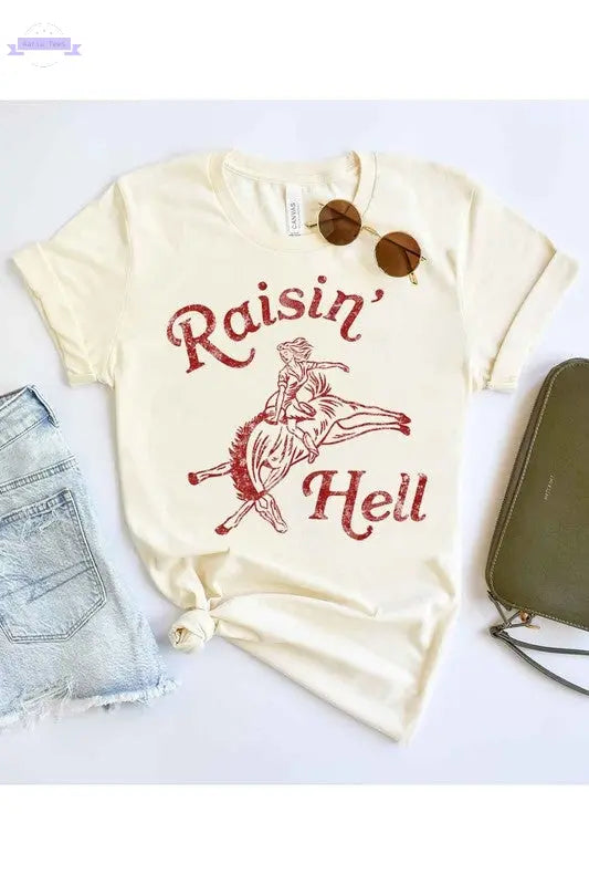 RAISIN HELL GRAPHIC T-SHIRT - Aaria Tees