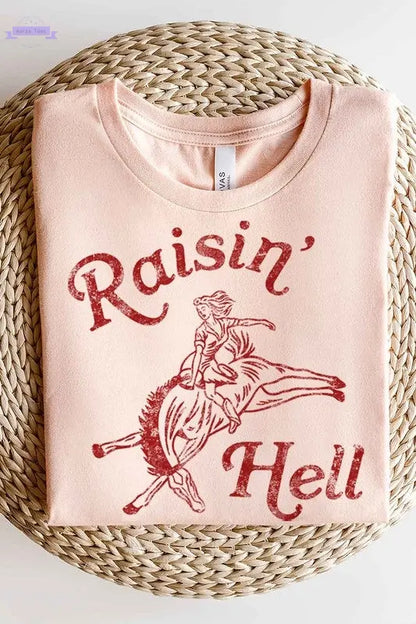 RAISIN HELL GRAPHIC T-SHIRT - Aaria Tees