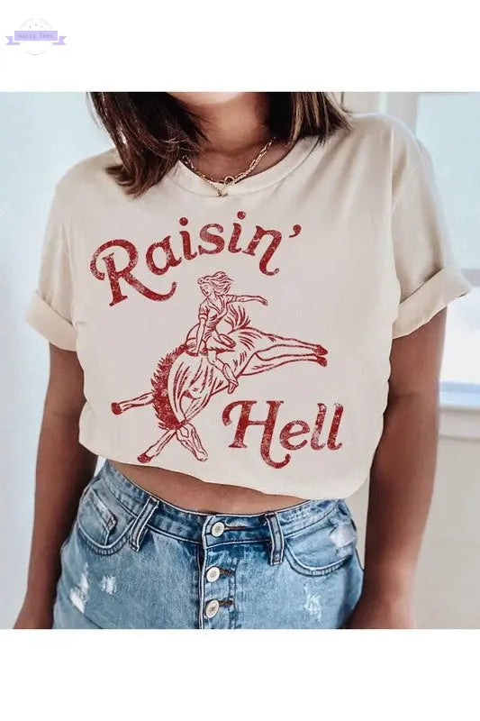 RAISIN HELL GRAPHIC T-SHIRT - Aaria Tees